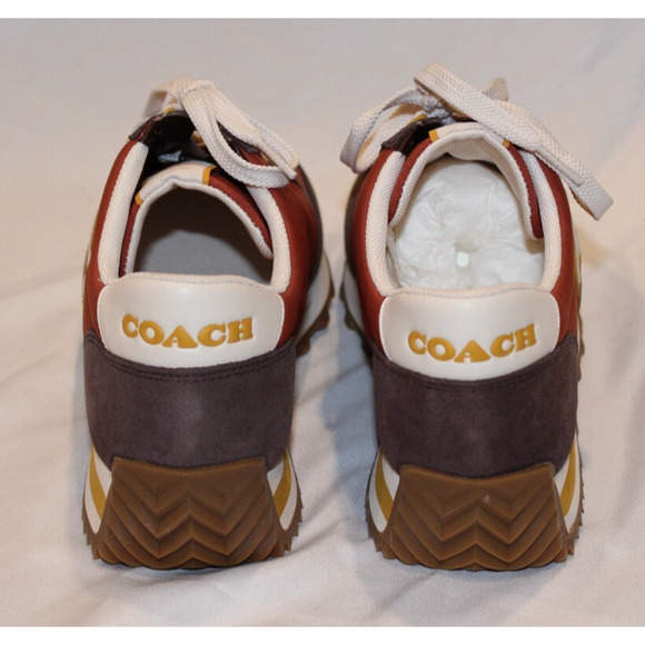 Coach Runner Sneakers MEN SZ 8 WOMEN\'S SZ 10 RUST/MAPLE NIB‎ $195 main image 4